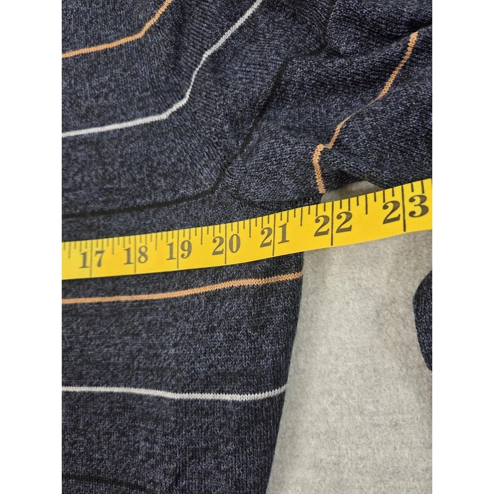 Banana Republic 100% Merino Wool Sweater Mens L Blue Stripe Preppy Career School